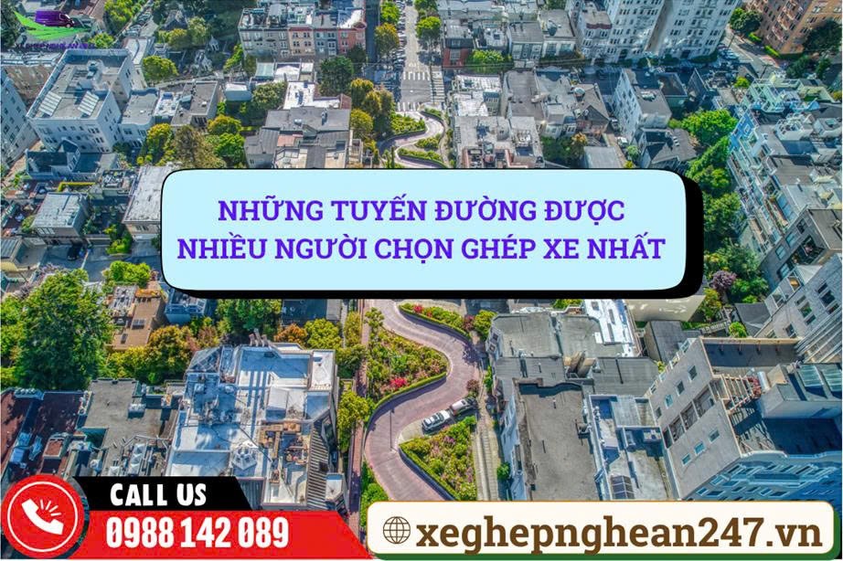 Những tuyến đường phổ biến được nhiều người chọn ghép xe nhất